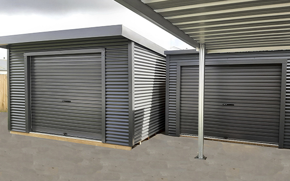 Large Roller Door Sheds